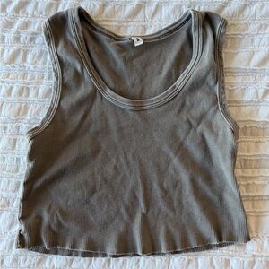 Elwood Malibu Crop Tank size Small Aged Brown